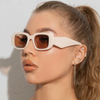 Lunettes de Soleil Femme Carrées Vintage — Protection UV400 Rétro Chic