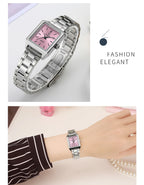 Montre Femme Rectangulaire Luxury — Bijou-Montre Dress Élégant