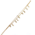 Bracelet de Cheville Bohème Fleurs et Clochettes - Bijou de Pied