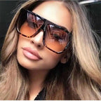Lunettes de Soleil Femme Oversize Noir — Design Luxury UV400
