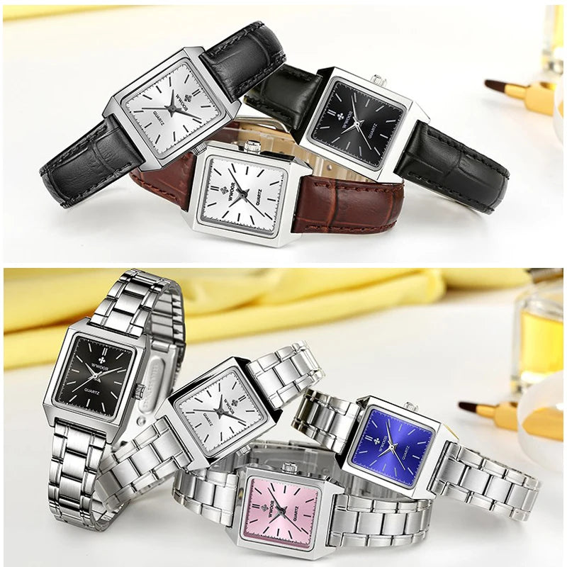 Montre Femme Rectangulaire Luxury — Bijou-Montre Dress Élégant