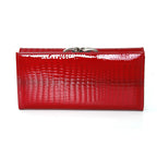 Cartera de mujer de piel de cocodrilo de lujo – Clutch largo premium FuturaTrend