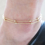 Bracelet de Cheville Bohème Fleurs et Clochettes - Bijou de Pied
