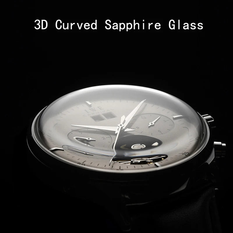 Montre Homme Automatique Cuir & Verre Saphir — Mécanique Luxury 3ATM