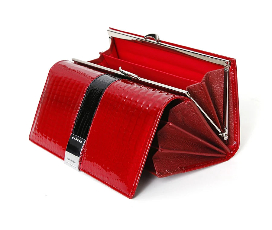 Cartera de mujer de piel de cocodrilo de lujo – Clutch largo premium FuturaTrend