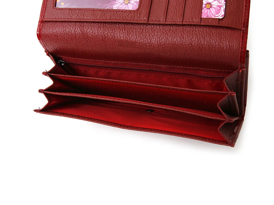 Cartera de mujer de piel de cocodrilo de lujo – Clutch largo premium FuturaTrend