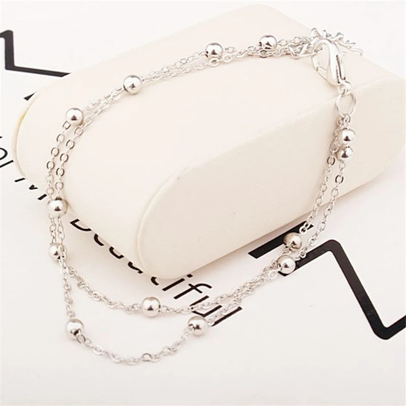 Bracelet de Cheville Bohème Fleurs et Clochettes - Bijou de Pied