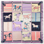 Women's Silk Scarf Plaid Carriage — Elegant Striped Shawl FuturaTrend