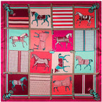 Women's Silk Scarf Plaid Carriage — Elegant Striped Shawl FuturaTrend