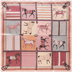 Women's Silk Scarf Plaid Carriage — Elegant Striped Shawl FuturaTrend