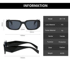 Lunettes de Soleil Femme Carrées Vintage — Protection UV400 Rétro Chic