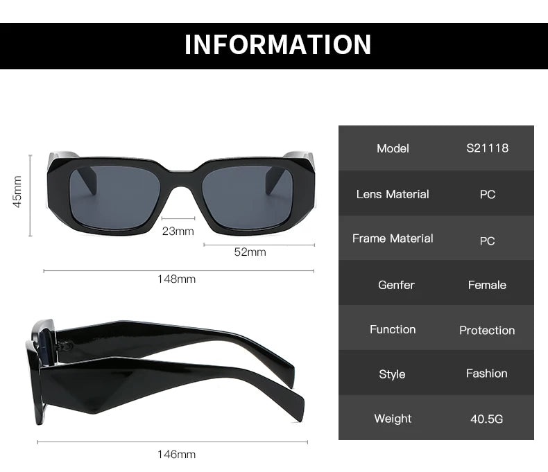 Lunettes de Soleil Femme Carrées Vintage — Protection UV400 Rétro Chic