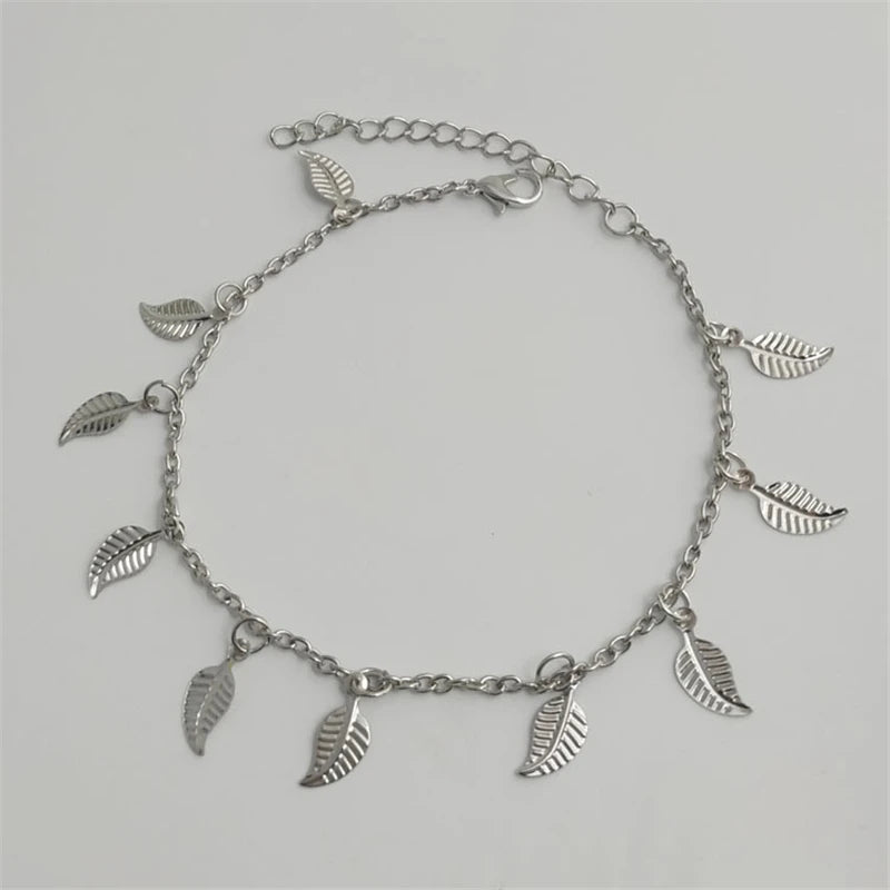 Bracelet de Cheville Bohème Fleurs et Clochettes - Bijou de Pied