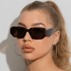 Lunettes de Soleil Femme Carrées Vintage — Protection UV400 Rétro Chic