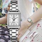 Montre Femme Rectangulaire Luxury — Bijou-Montre Dress Élégant