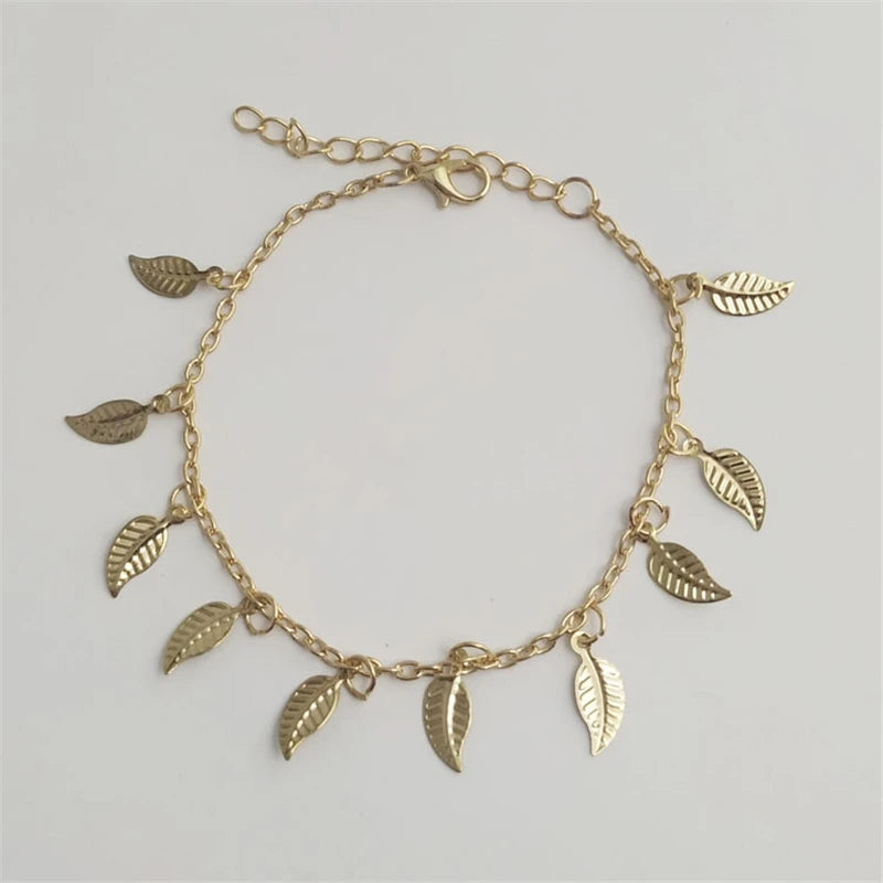 Bracelet de Cheville Bohème Fleurs et Clochettes - Bijou de Pied