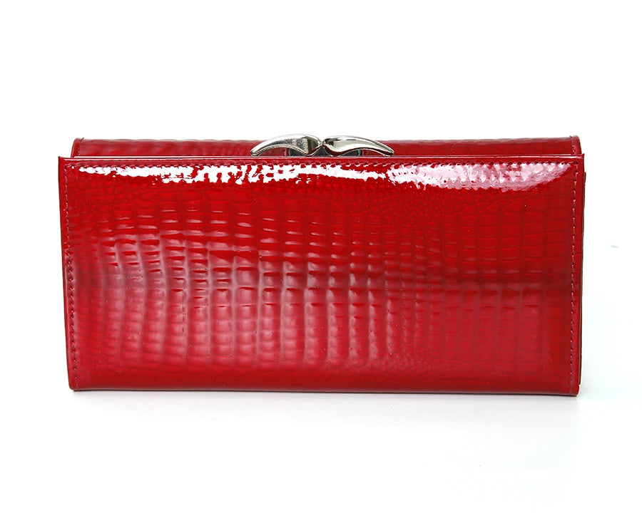 Cartera de mujer de piel de cocodrilo de lujo – Clutch largo premium FuturaTrend