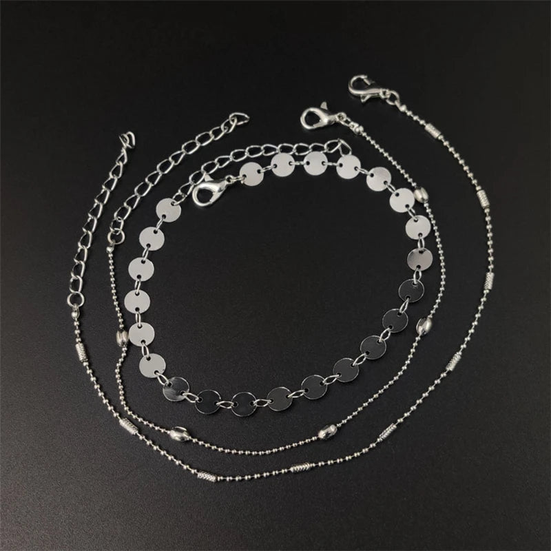 Bracelet de Cheville Bohème Fleurs et Clochettes - Bijou de Pied