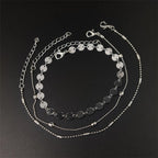 Bracelet de Cheville Bohème Fleurs et Clochettes - Bijou de Pied