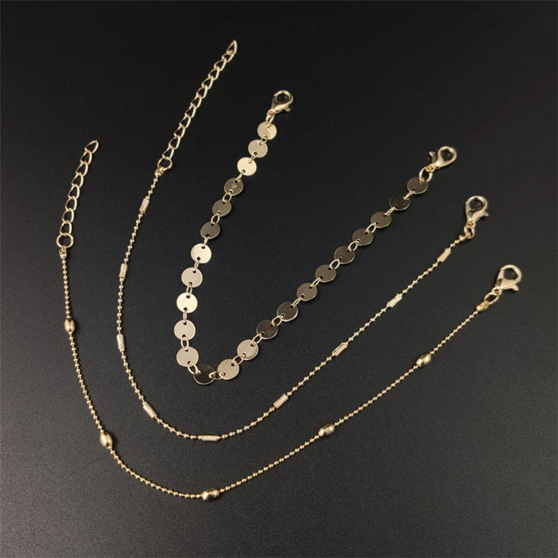 Bracelet de Cheville Bohème Fleurs et Clochettes - Bijou de Pied