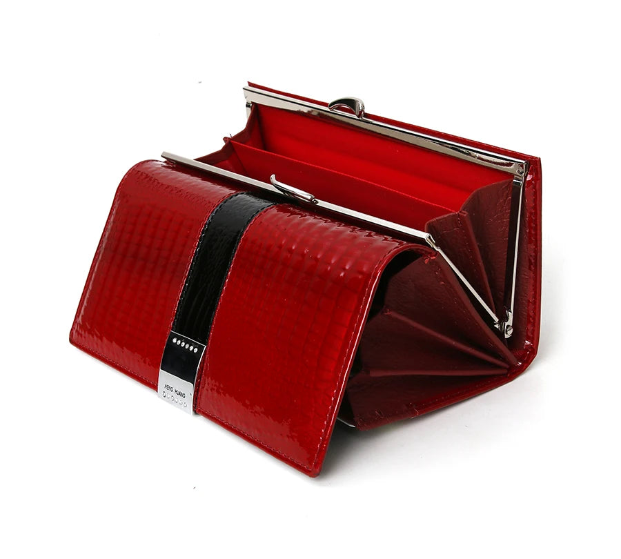 Cartera de mujer de piel de cocodrilo de lujo – Clutch largo premium FuturaTrend