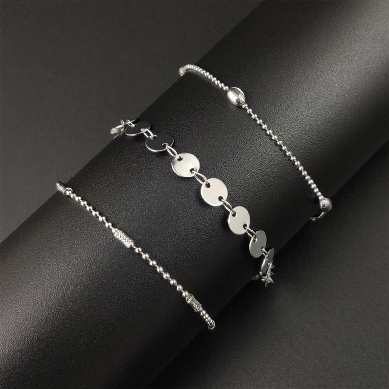 Bracelet de Cheville Bohème Fleurs et Clochettes - Bijou de Pied