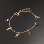 Bracelet de Cheville Bohème Fleurs et Clochettes - Bijou de Pied