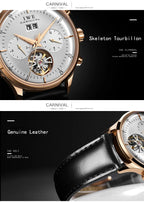 Montre Homme Automatique Cuir & Verre Saphir — Mécanique Luxury 3ATM