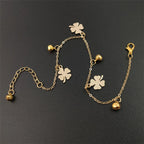 Bracelet de Cheville Bohème Fleurs et Clochettes - Bijou de Pied
