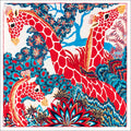 Giraffe Print Silk Scarf 90x90cm — FuturaTrend Iconic Collection