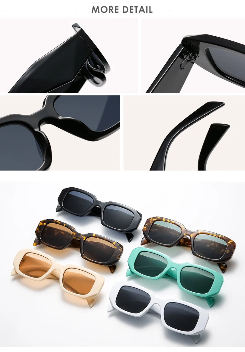 Lunettes de Soleil Femme Carrées Vintage — Protection UV400 Rétro Chic