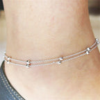 Bracelet de Cheville Bohème Fleurs et Clochettes - Bijou de Pied