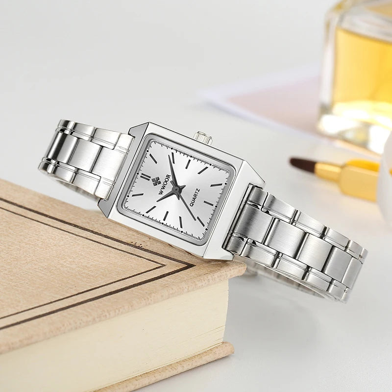 Montre Femme Rectangulaire Luxury — Bijou-Montre Dress Élégant