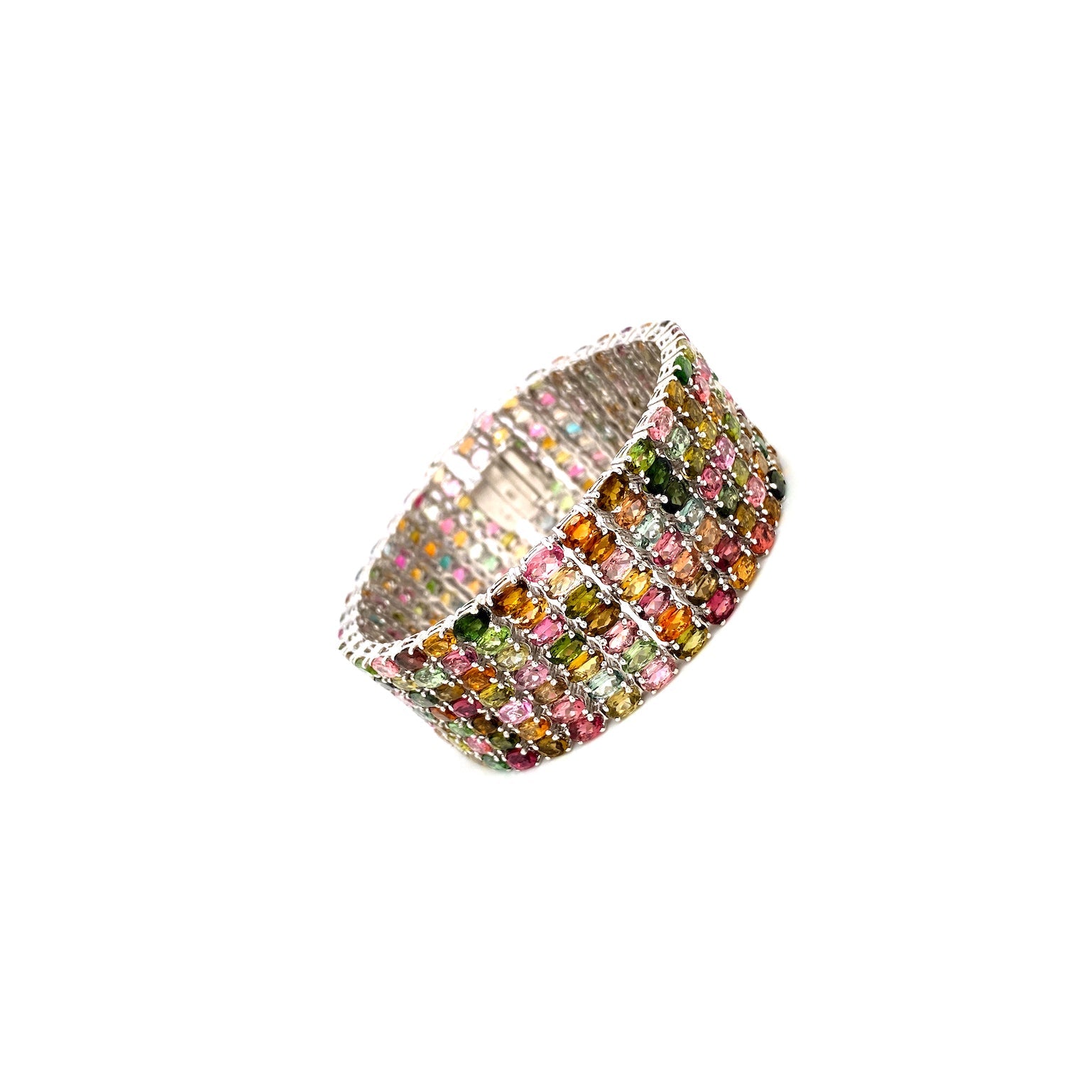Bracelet Multi-Tourmalines en Argent Sterling 925 Rhodié – Femme
