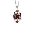 Pendentif Grenat en Argent Sterling 925 Rhodié – Femme