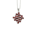 Pendentif Femme Argent 925 – Grenat, Topaze Bleue ou Pierres Multicolores | Plaqué Rhodium