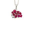 925 Rhodium-Plated Sterling Silver Gemstone Pendant – Women