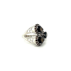 Triple Smoked Topaz Ring – Rhodium Plated 925 Silver