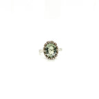 Bague Améthyste Verte en Argent Sterling 925 Rhodié – Femme