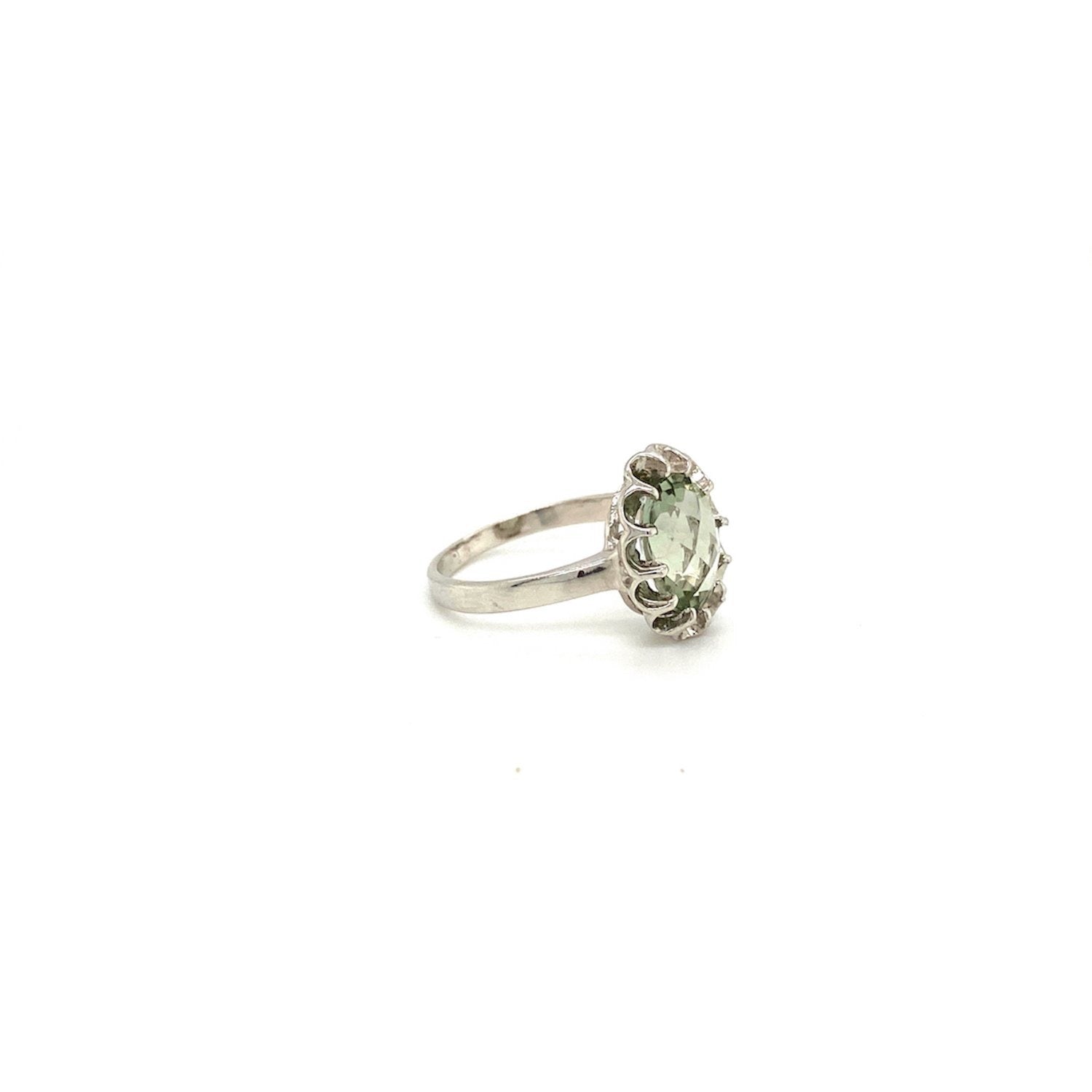 Bague Améthyste Verte en Argent Sterling 925 Rhodié – Femme