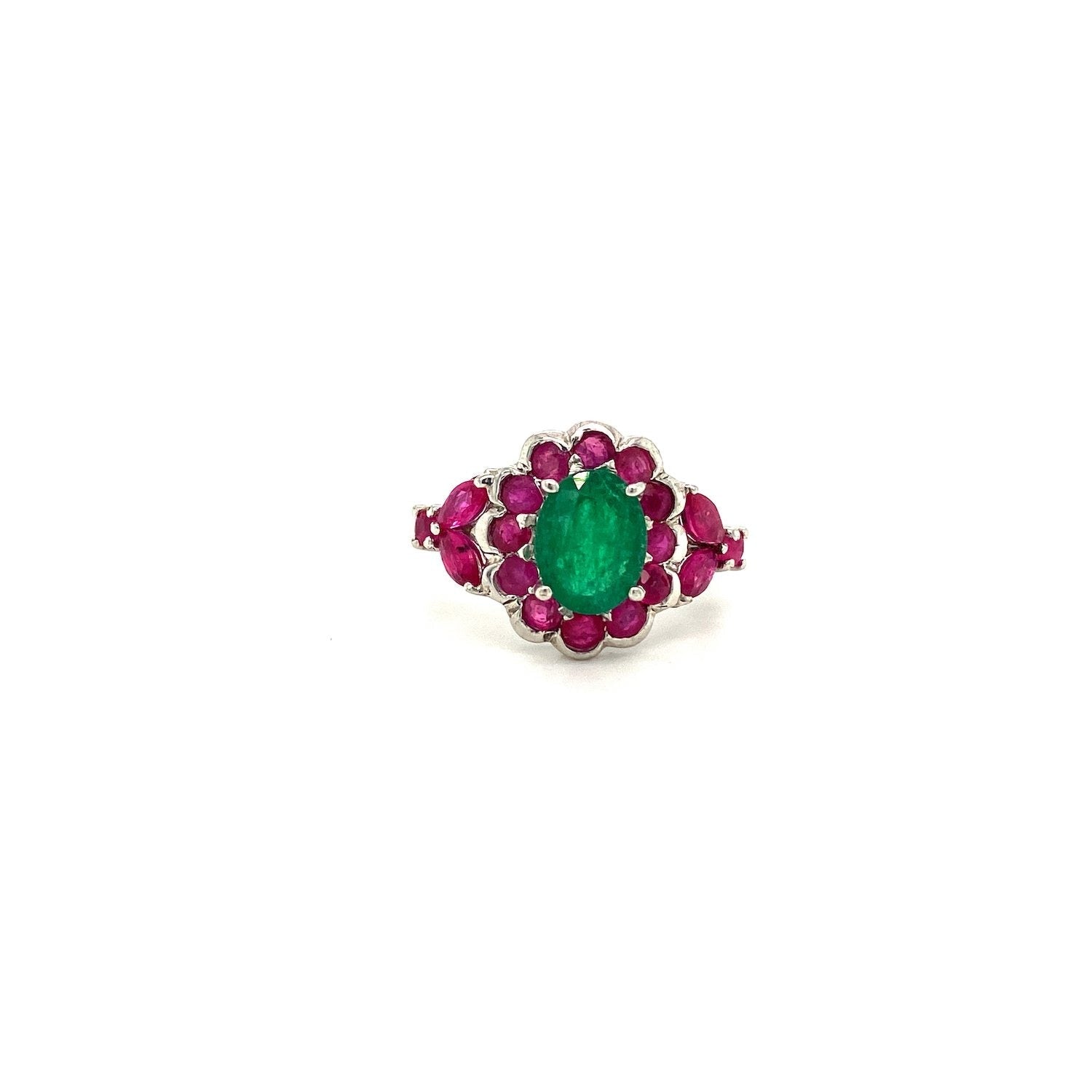 Bague Multi-Pierres Colorées – Argent 925 Plaqué Rhodium