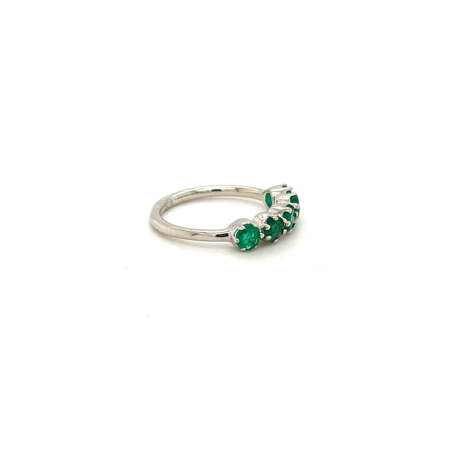 Bague Émeraude en Argent 925 Rhodié – Femme