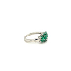 Sterling Silver 925 Emerald Ring — Rhodium Plated