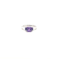 925 Sterling Silver Ring with Gemstone – Amethyst, Citrine or Garnet | Rhodium Plated