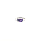 925 Sterling Silver Ring with Gemstone – Amethyst, Citrine or Garnet | Rhodium Plated