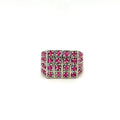 Bague Rubis en Argent Sterling 925 — Plaquée Rhodium