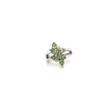 Butterfly Gemstone Ring – Rhodium-Plated 925 Sterling Silver | Peridot, Blue Topaz, Citrine or Garnet