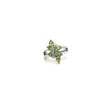 Butterfly Gemstone Ring – Rhodium-Plated 925 Sterling Silver | Peridot, Blue Topaz, Citrine or Garnet