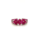 Bague Rubis – Argent 925 Plaqué Rhodium