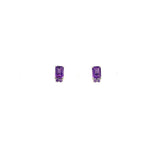 Boucles d'Oreilles Pierres Précieuses – Argent 925 Plaqué Rhodium | Améthyste, Grenat ou Citrine